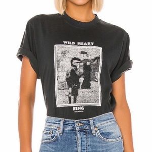 Anine Bing Georgie Mohawk wild heart tee Medium